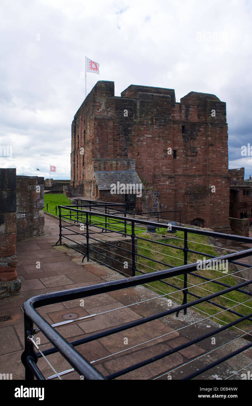 Carlisle Castle normannische Keep Turm Carlisle Cumbria England Großbritannien Stockfoto