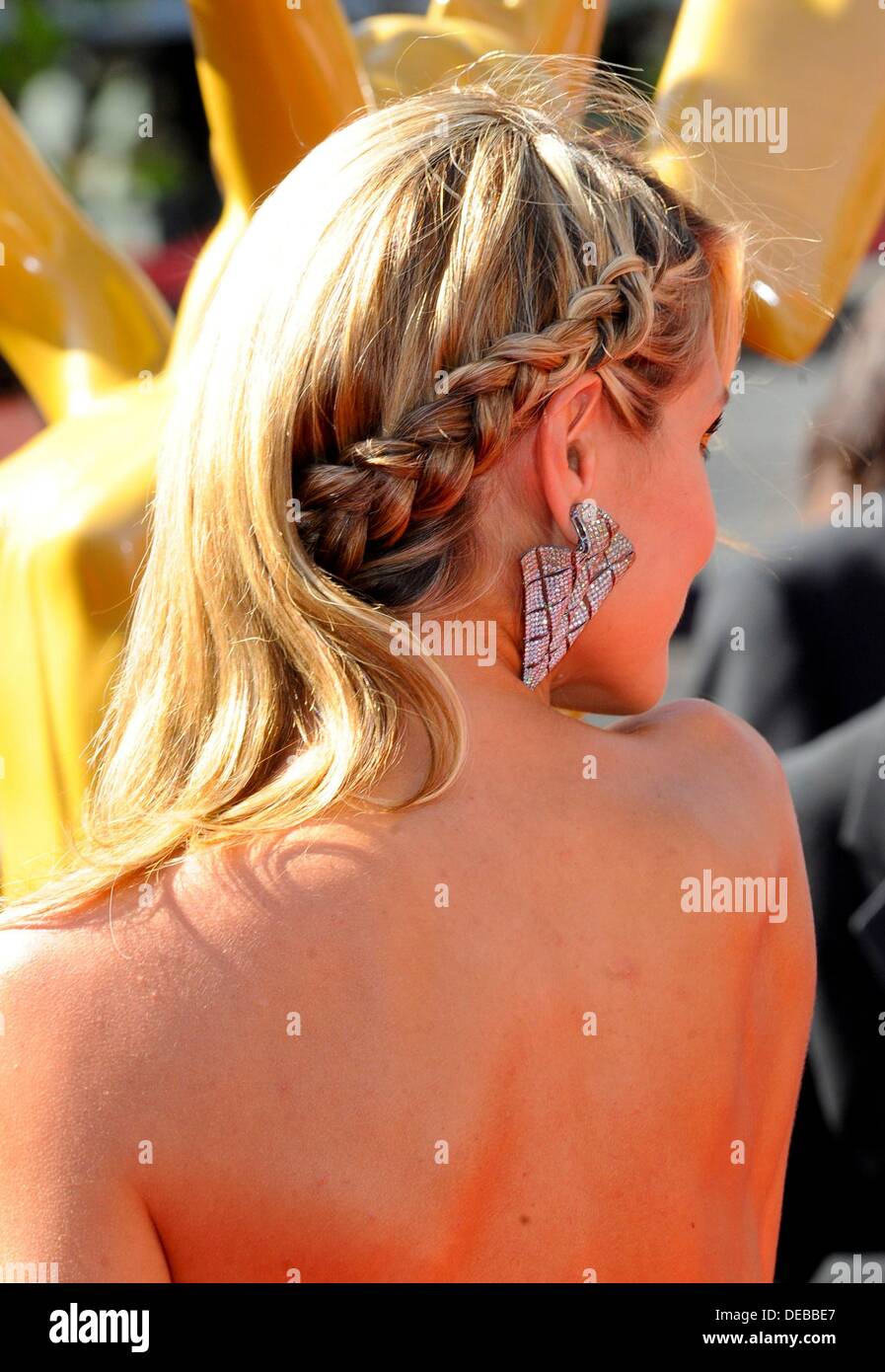 Los Angeles, CA. 15. September 2013. Heidi Klum im Ankunftsbereich für Primetime Emmy Awards: Creative Arts Awards - Ankünfte, Nokia Theatre, Los Angeles, CA 15. September 2013. © Elisabeth Goodenough/Everett Collection/Alamy Live-Nachrichten Stockfoto