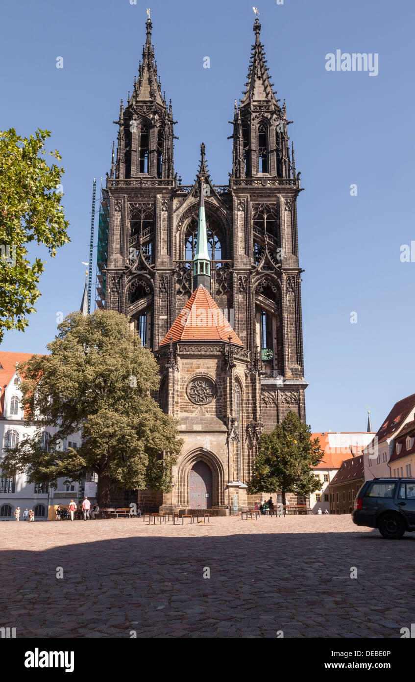 Kathedrale, Altstadt, Meissen, Sachsen, Deutschland Stockfoto