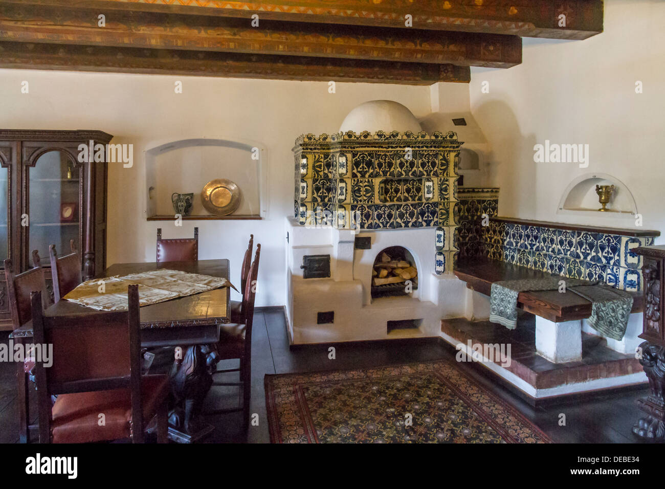Rumanien Siebenburgen Bran Castle Interieur Stockfoto Bild