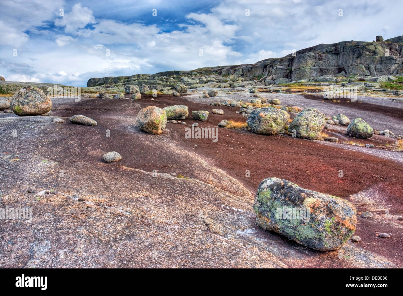 Felsige Landschaft im Rago Nationalpark, Nordland Grafschaft, Norwegen, Skandinavien, Europa Stockfoto