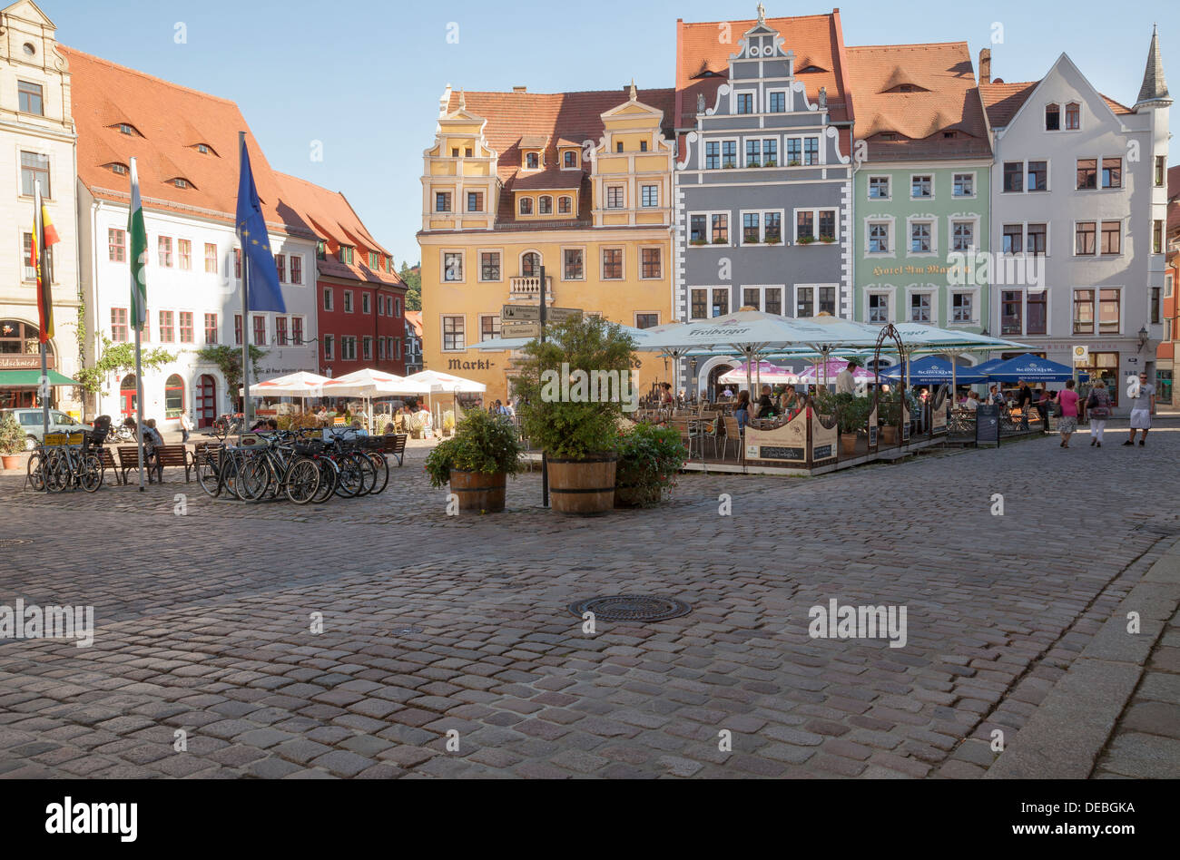 Markt, Altstadt, Meissen, Sachsen, Deutschland Stockfoto