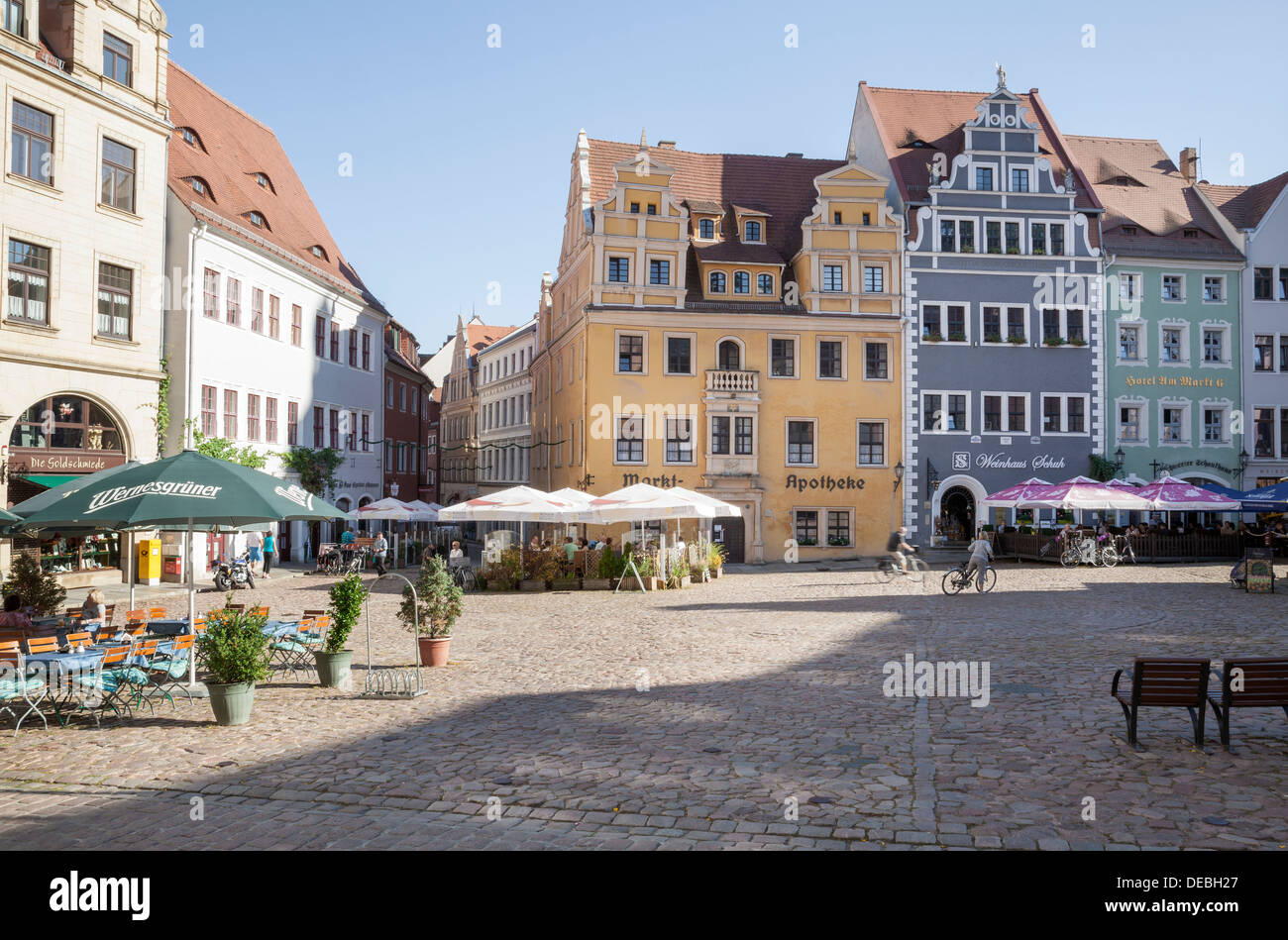 Markt, Altstadt, Meissen, Sachsen, Deutschland Stockfoto