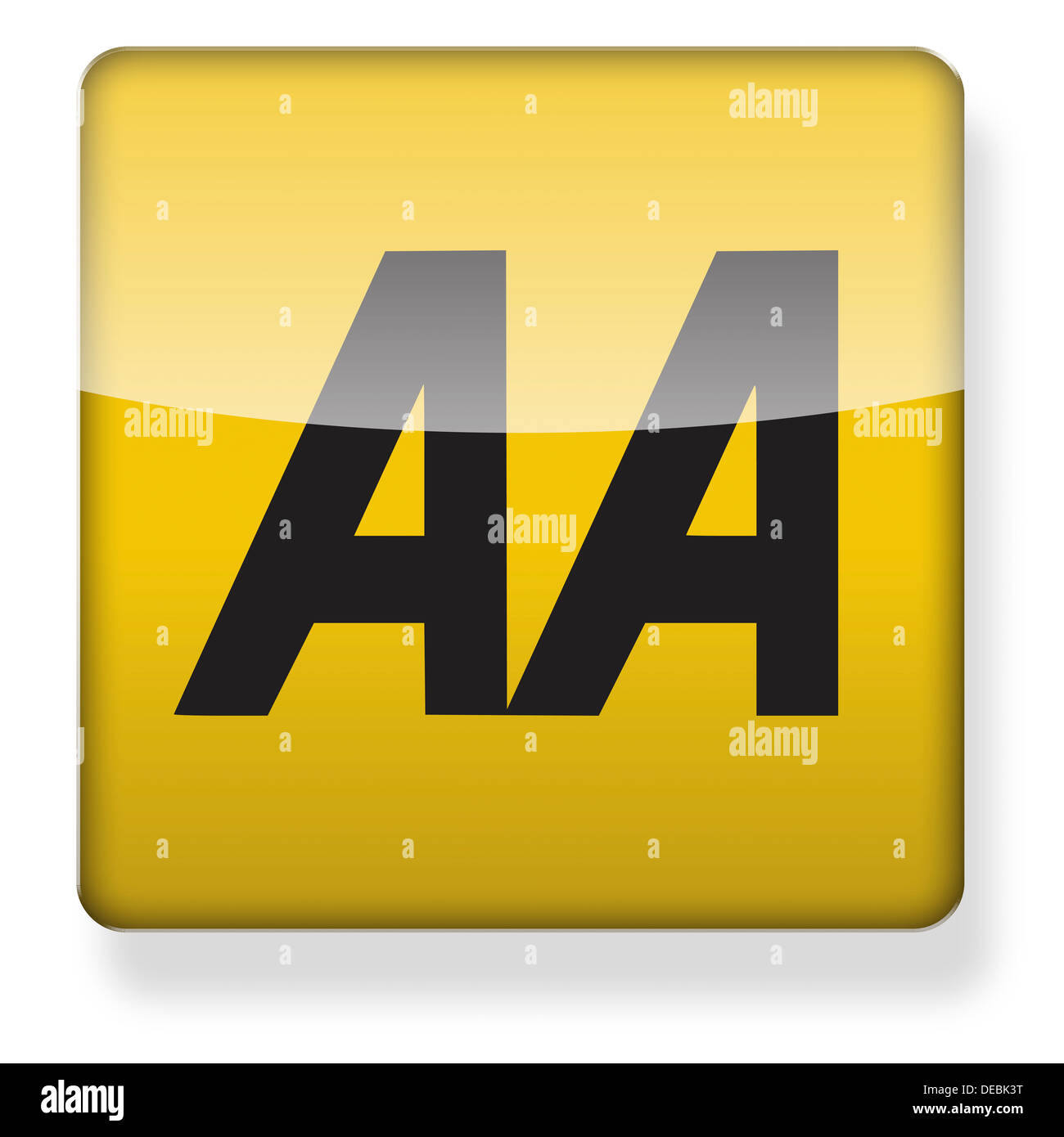 AA Automobile Association Logo als ein app-Symbol. Clipping-Pfad enthalten. Stockfoto