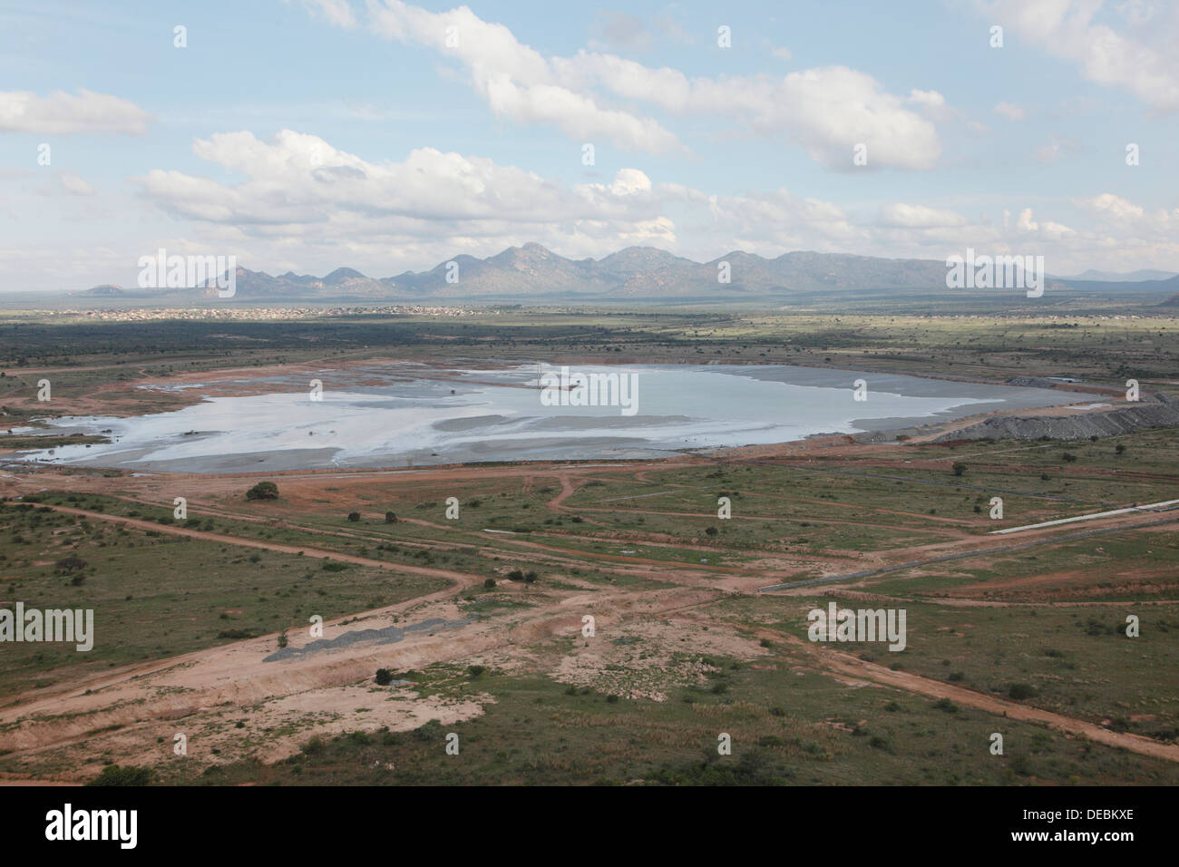 Luftaufnahme von Potgietersrus Platinum mir, Limpopo, Südafrika, Stockfoto