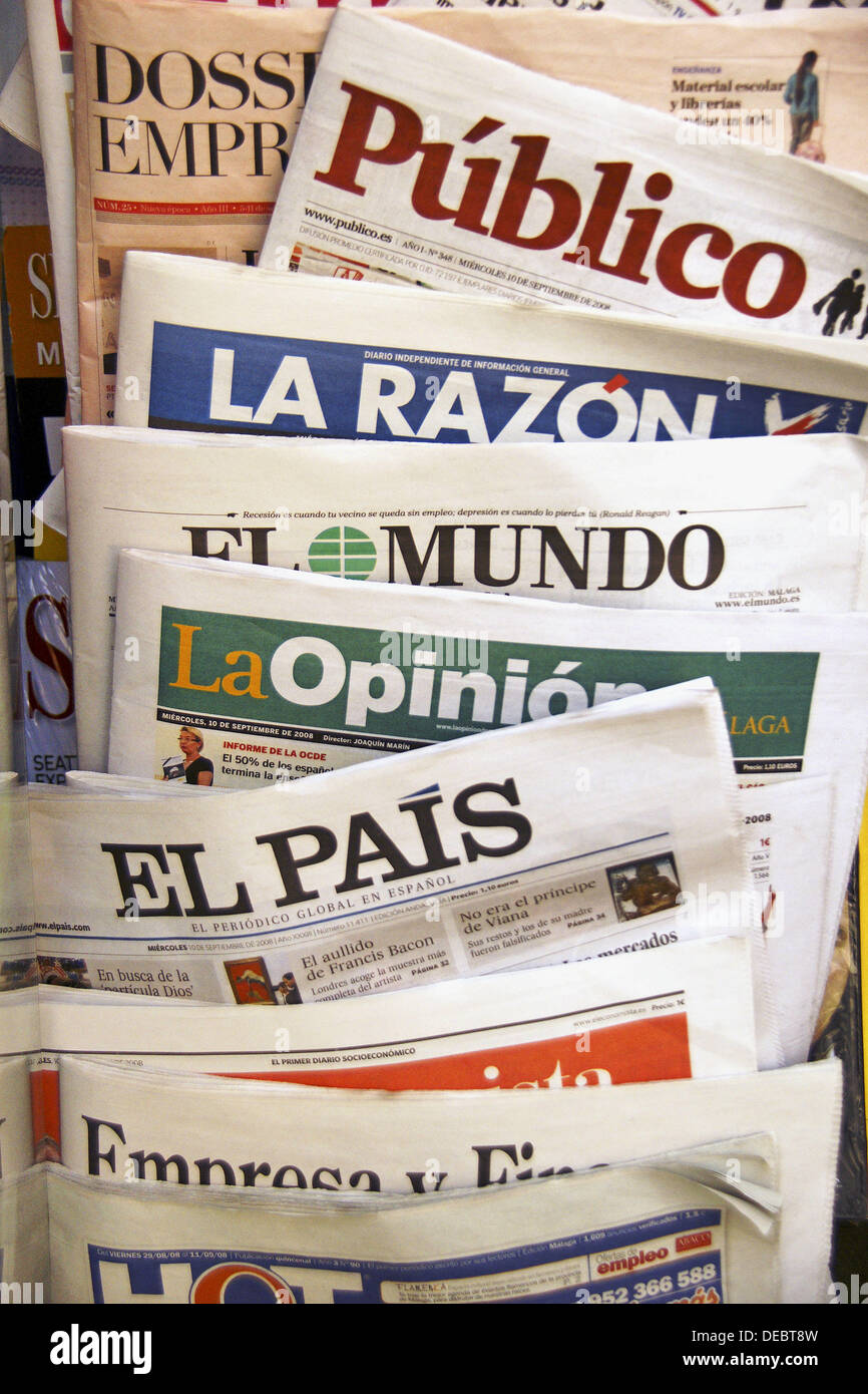 Spanish newspaper Fotos und Bildmaterial in hoher Auflösung Alamy