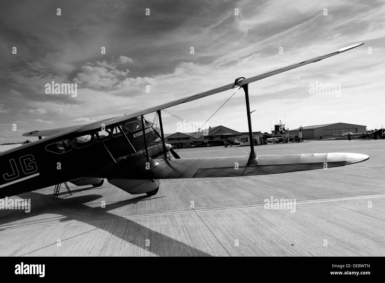 Eine klassische Dragon Rapide auf der Light Aircraft Association-Kundgebung am Unternehmen Stockfoto