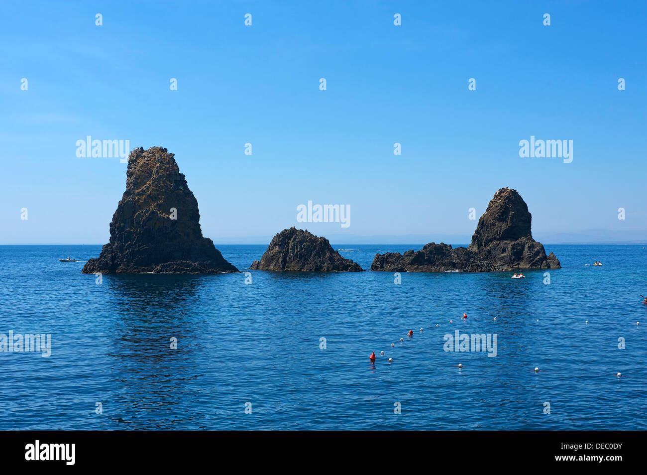 Aci Trezza, Aci Castello, zyklopischen Isles, Provinz von Catania, Sizilien, Italien Stockfoto