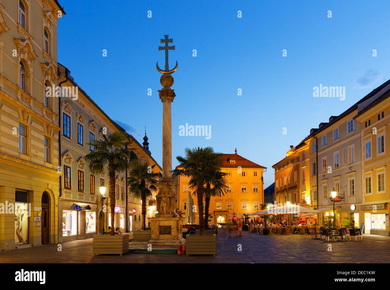 Heilige Dreifaltigkeit oder Pestsäule, alten Platz-Platz, Altstadt, Klagenfurt, Kärnten, Österreich Stockfoto