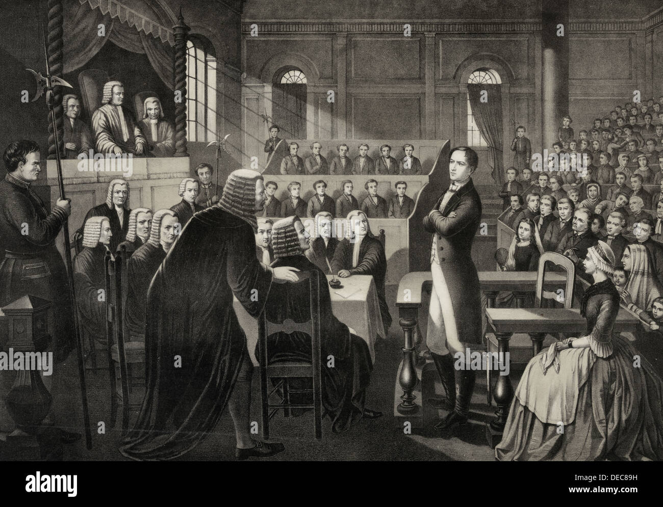 Testversion von Robert Emmet, Emmet Antworten auf das Urteil des Hochverrats, 19. September 1803 Stockfoto