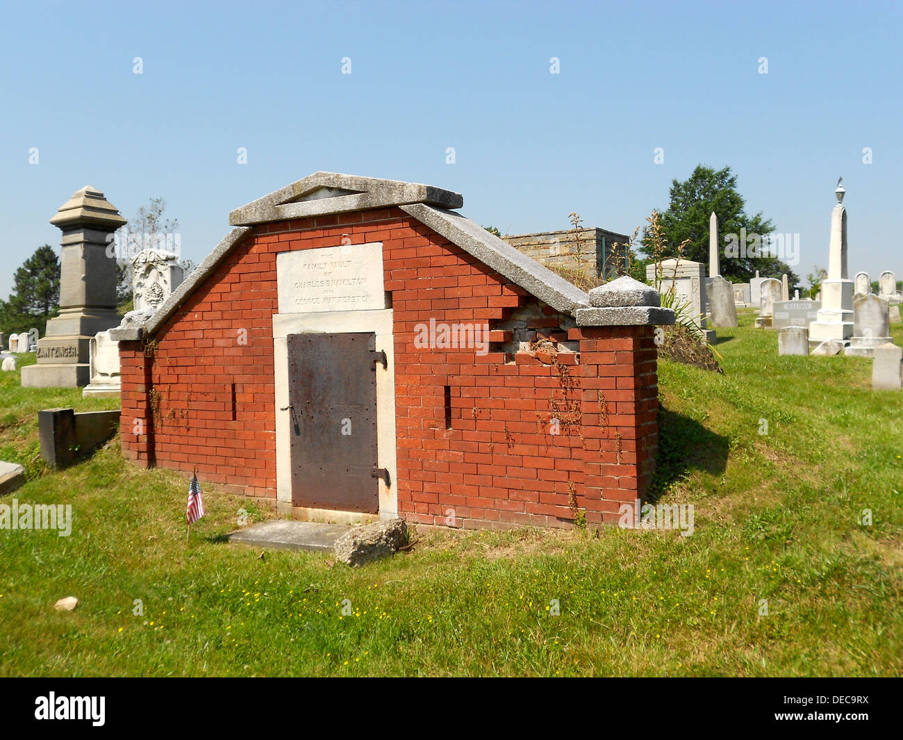 Hamilton-Watterston Tresor auf dem Congressional Cemetery in Washington, DC Stockfoto