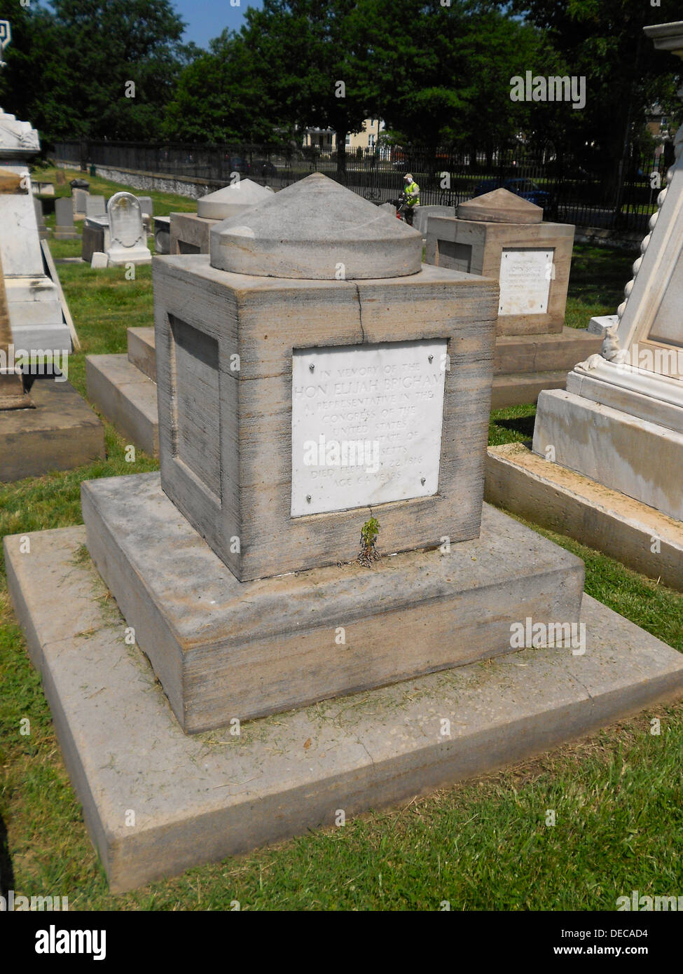 Latrobe Kenotaph in Congressional Cemetery, Washington, DC für Elijah Brigham. Stockfoto