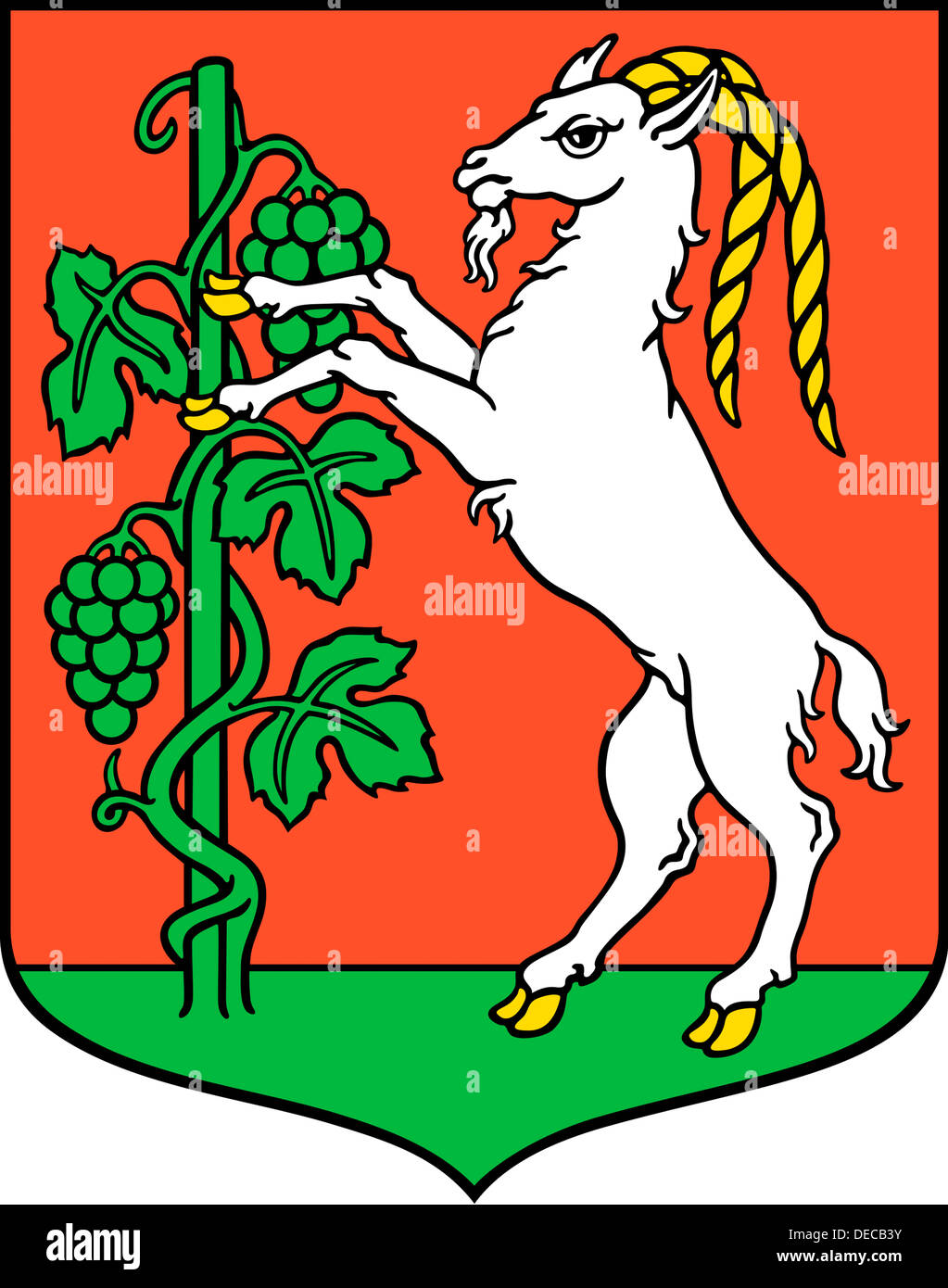 Wappen der polnischen Stadt Lublin. Stockfoto