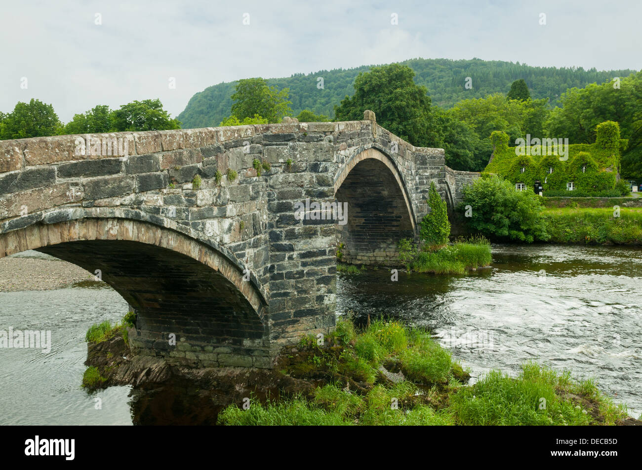 Brücke über den Fluss Conwy, Romanum, Conwy, Wales Stockfoto