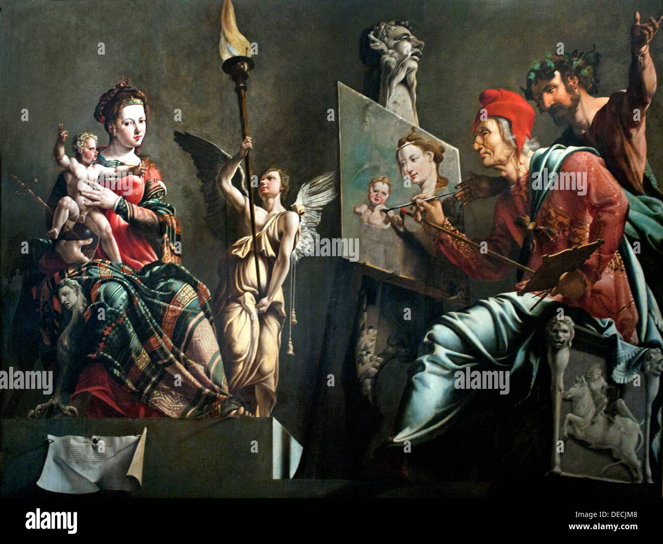De Heilige Lucas Schildert De Madonna
