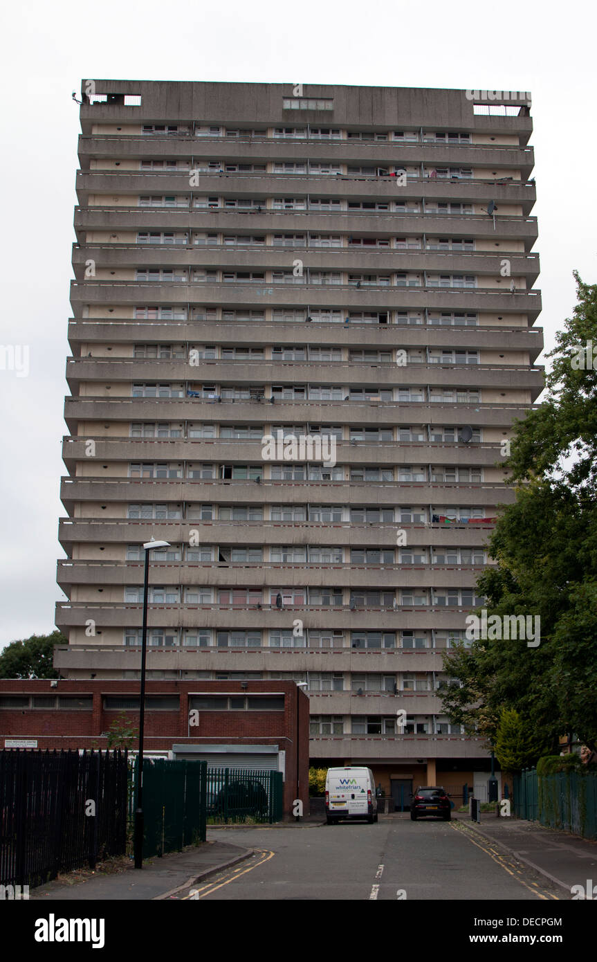 High-Rise Wohnungen, Hillfields, Coventry, UK Stockfoto