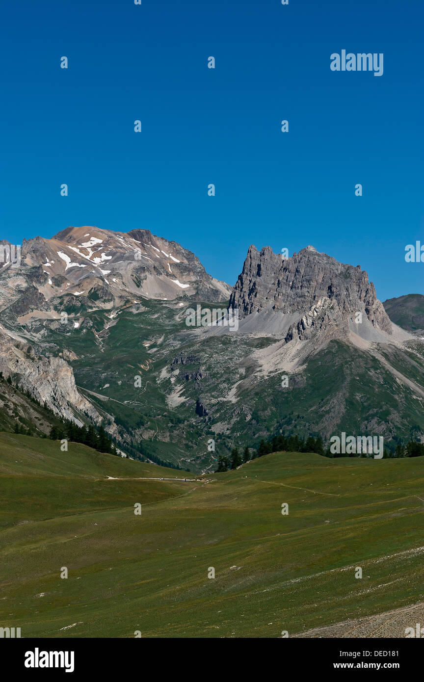 die Gran Serrù und Tabor Berge, Susa-Tal, Piemont, Italien Stockfoto