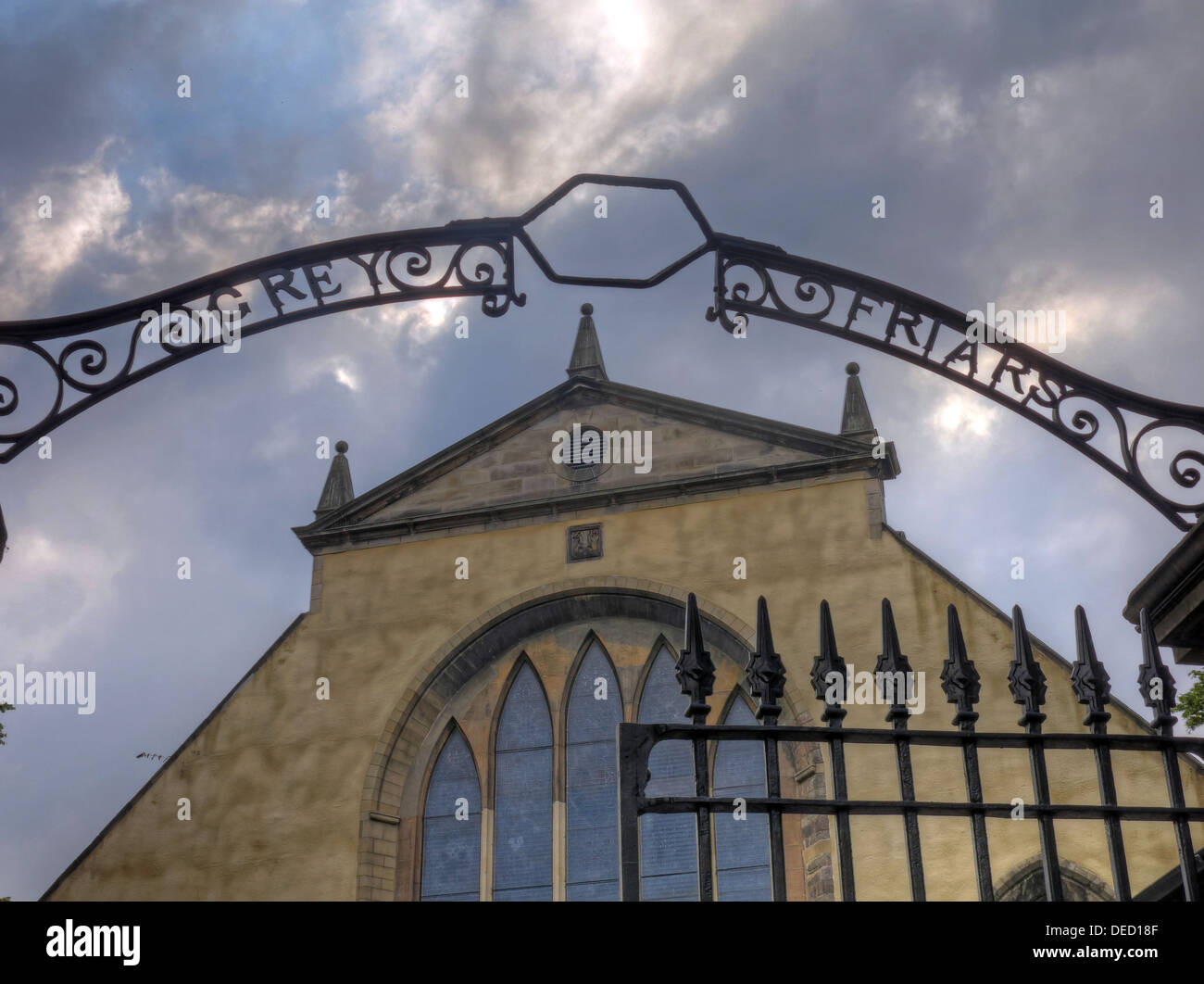 Greyfriars Kirk Tore, Altstadt von Edinburgh Capital City, Schottland, Vereinigtes Königreich Stockfoto