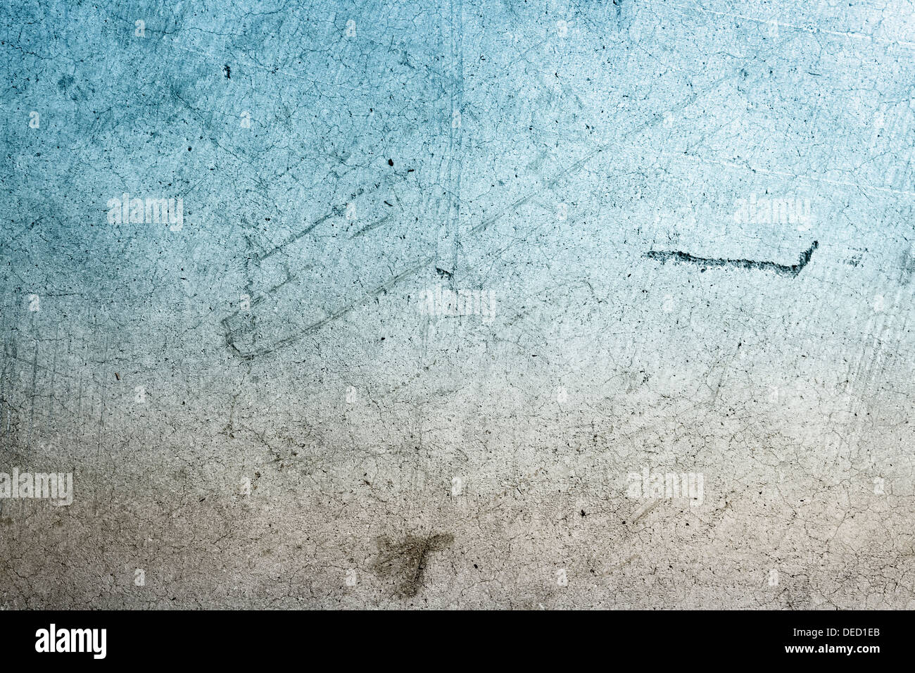 Nahaufnahme von blauen und braunen Farbe strukturierten Betonwand Oberfläche Stockfoto