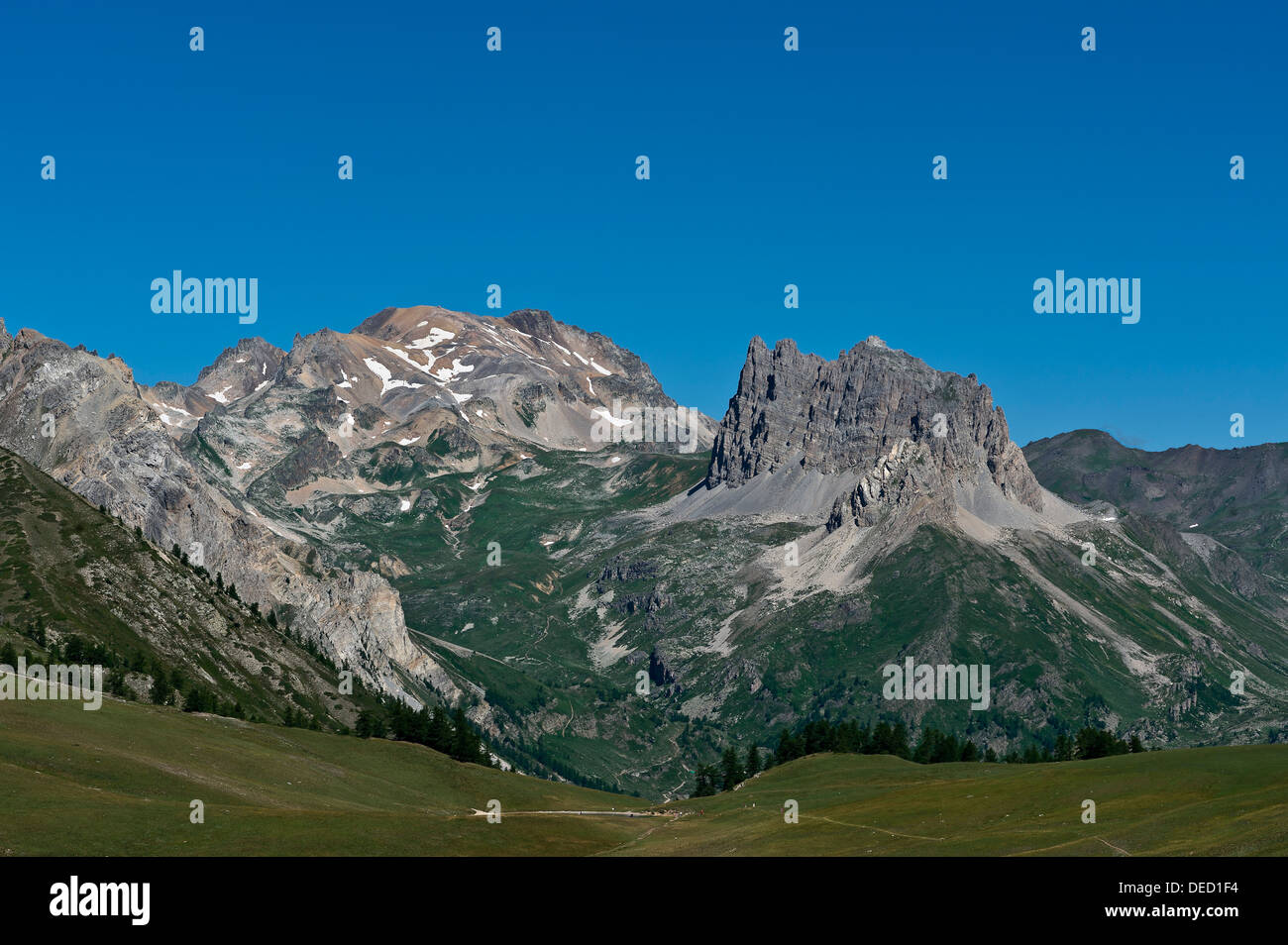 die Gran Serrù und Tabor Berge, Susa-Tal, Piemont, Italien Stockfoto