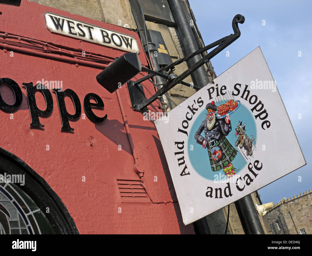 Auld Jocks Pie Shoppe und Café Edinburgh Schottland Stockfoto