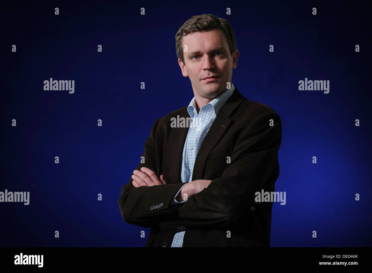 Forsyth, Autor, Besuch bei Edinburgh International Book Festival, Samstag, 10. August 2013 zu markieren. Stockfoto