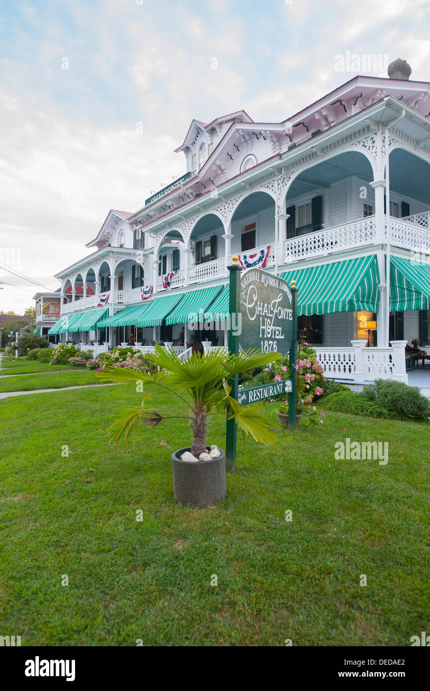 USA New Jersey NJ NJ Cape May - Chalfonte Hotel Exterior - viktorianischen Gasthaus 1876 gegründet Stockfoto