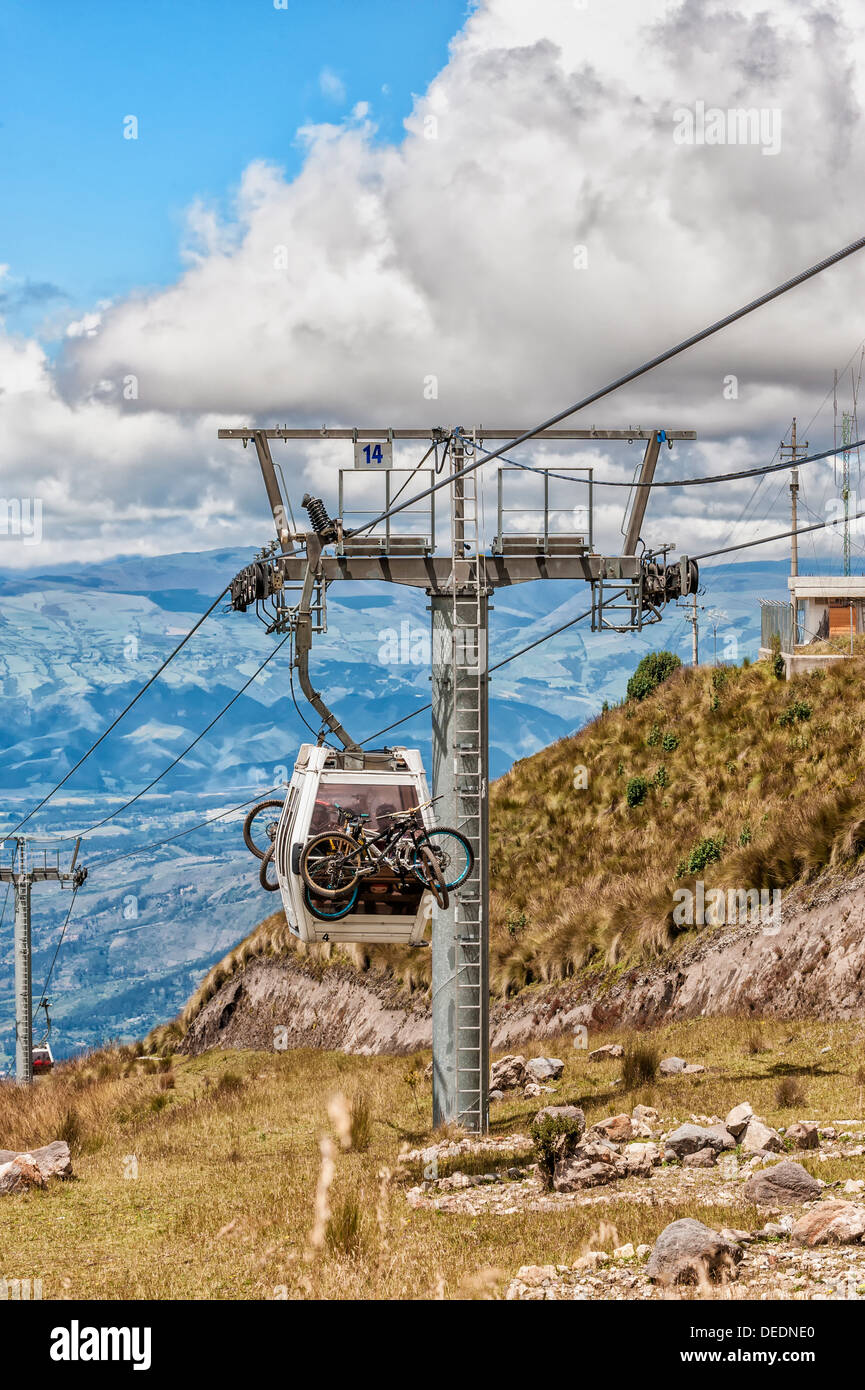 Quito-Seilbahn, Provinz Pichincha, Ecuador, Südamerika Stockfoto