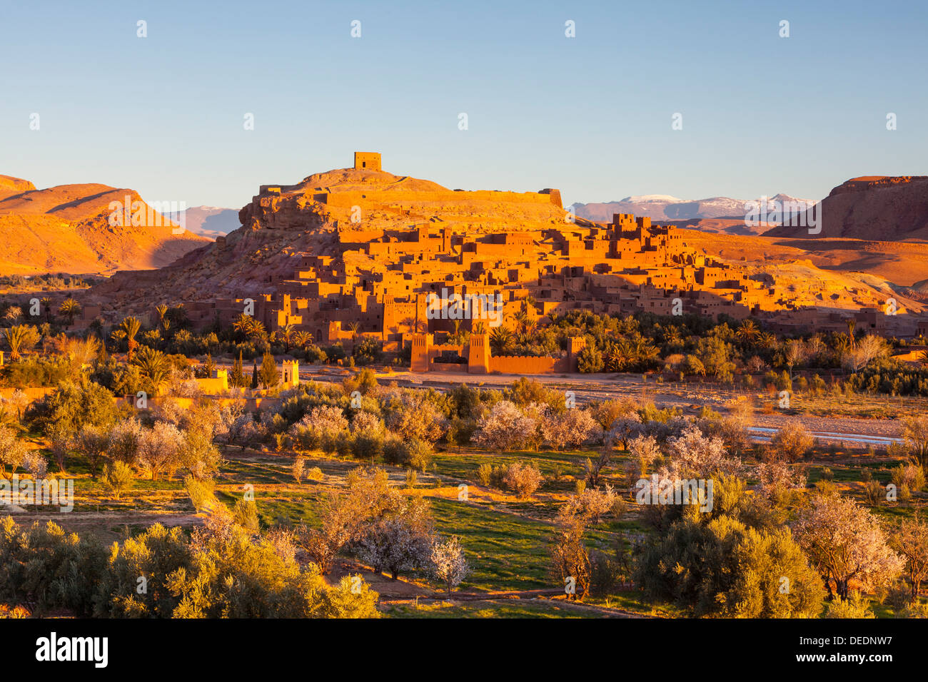 Ait Benhaddou, UNESCO-Weltkulturerbe, Atlas Gebirge, Marokko, Nordafrika, Afrika Stockfoto