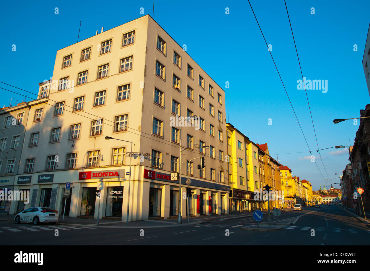 Gocarova Straße neue Stadt Hradec Kralove Stadt Böhmen Tschechien Osteuropa Stockfoto