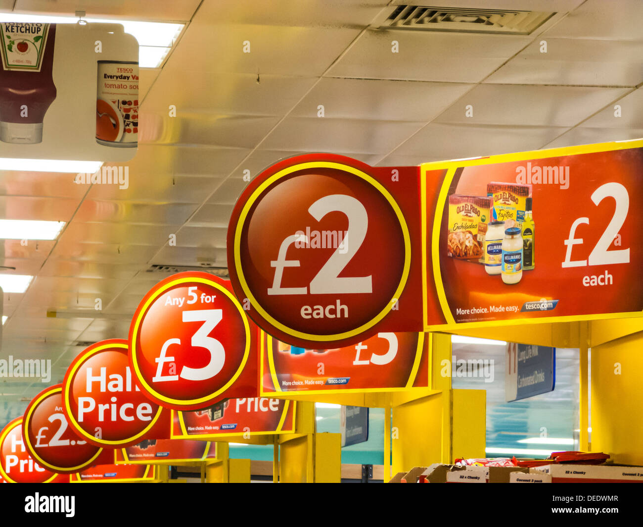 Tesco-Supermarkt, UK Stockfoto