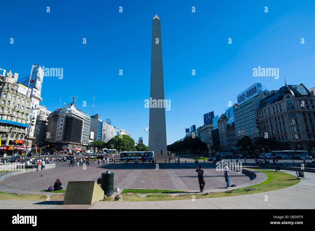 Obelisk auf Plaza Republica, Buenos Aires, Argentinien, Südamerika Stockfoto
