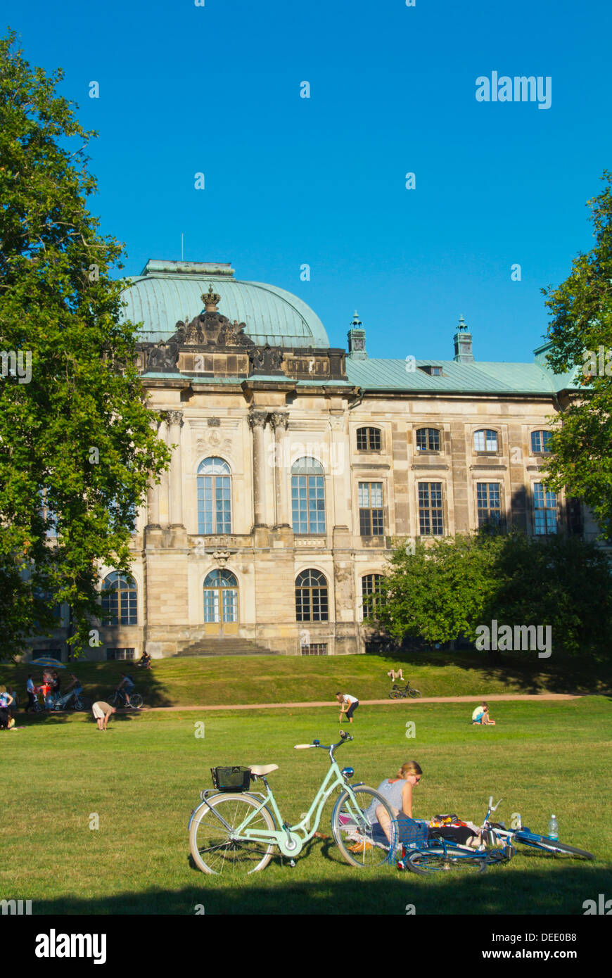 Palaisgarten Parken außerhalb Japanisches Palais Japanisches Palais Gehäuse Völkerkundemuseum Neustadt Dresden Deutschland Europa Stockfoto