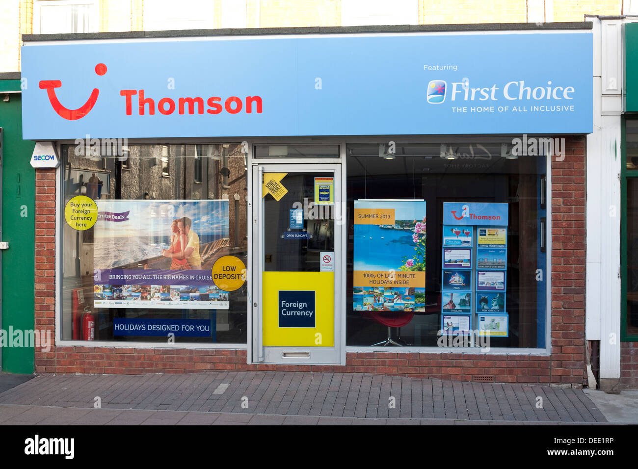 Thompson erste Wahl Reisebüro Ladenfront Stockfoto