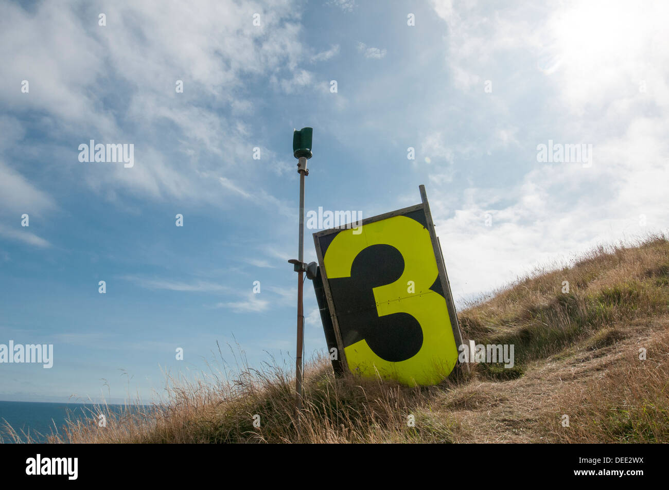 große Nummer drei, MOD Ziel auf Worbarrow auf Worbarrow Tout Stockfoto