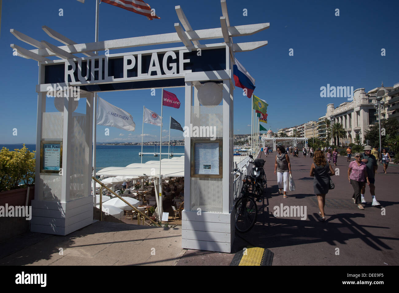 Promenade des Anglais Nizza Cote d ' Azur Alpen Alpes Frankreich Europa Stockfoto