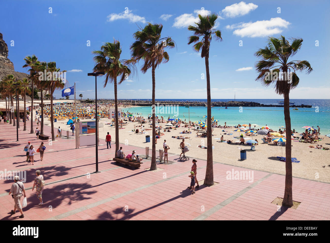 Playa de Los Amadores, Gran Canaria, Kanarische Inseln, Spanien, Atlantik, Europa Stockfoto