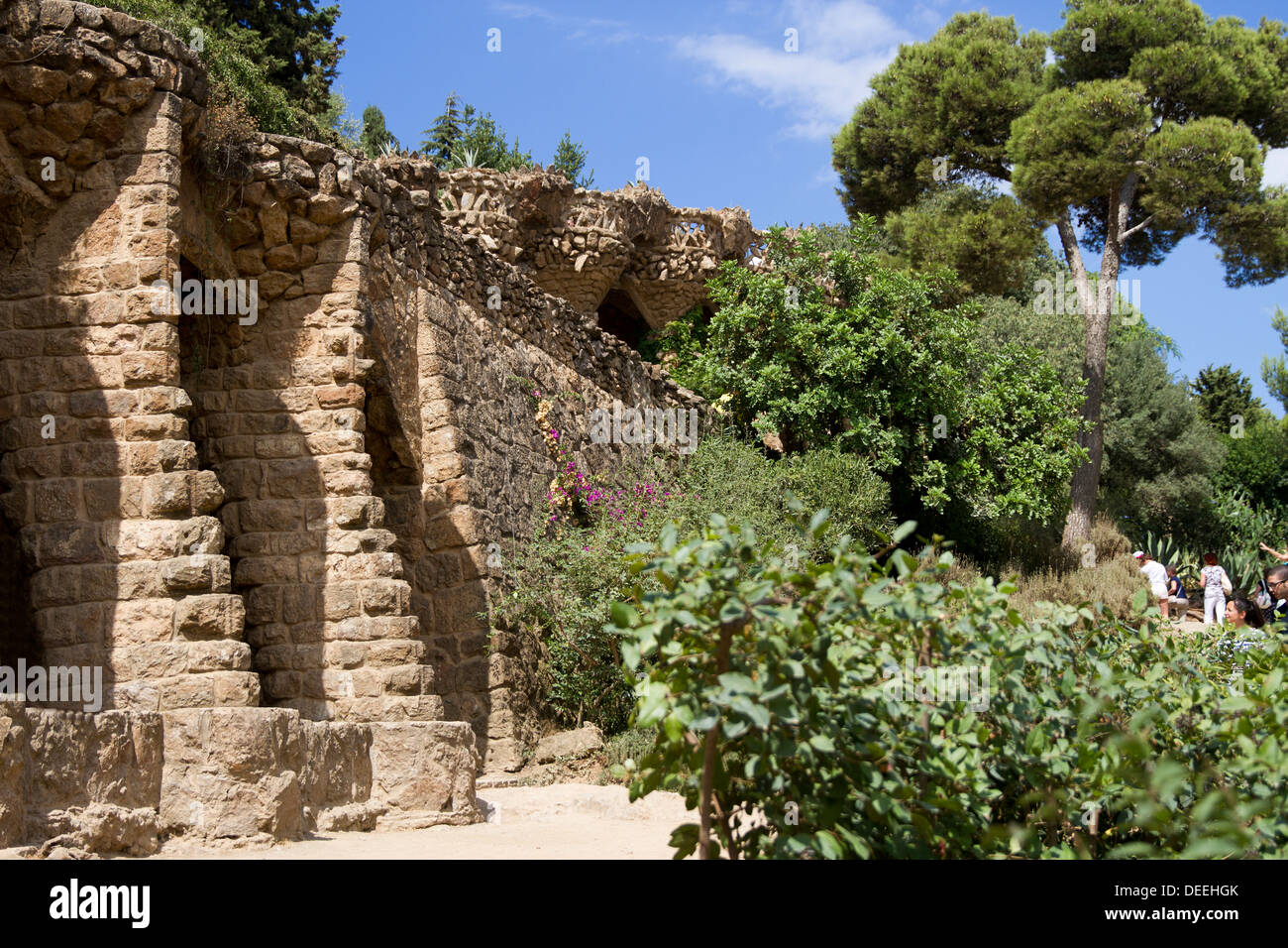 Gaudi Parc Güell, Barcelona Stockfoto