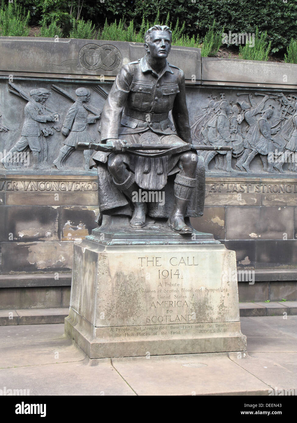 Schottisch-amerikanischer Krieg-Denkmal, Princes Street Gardens, Edinburgh, Scotland, UK Stockfoto