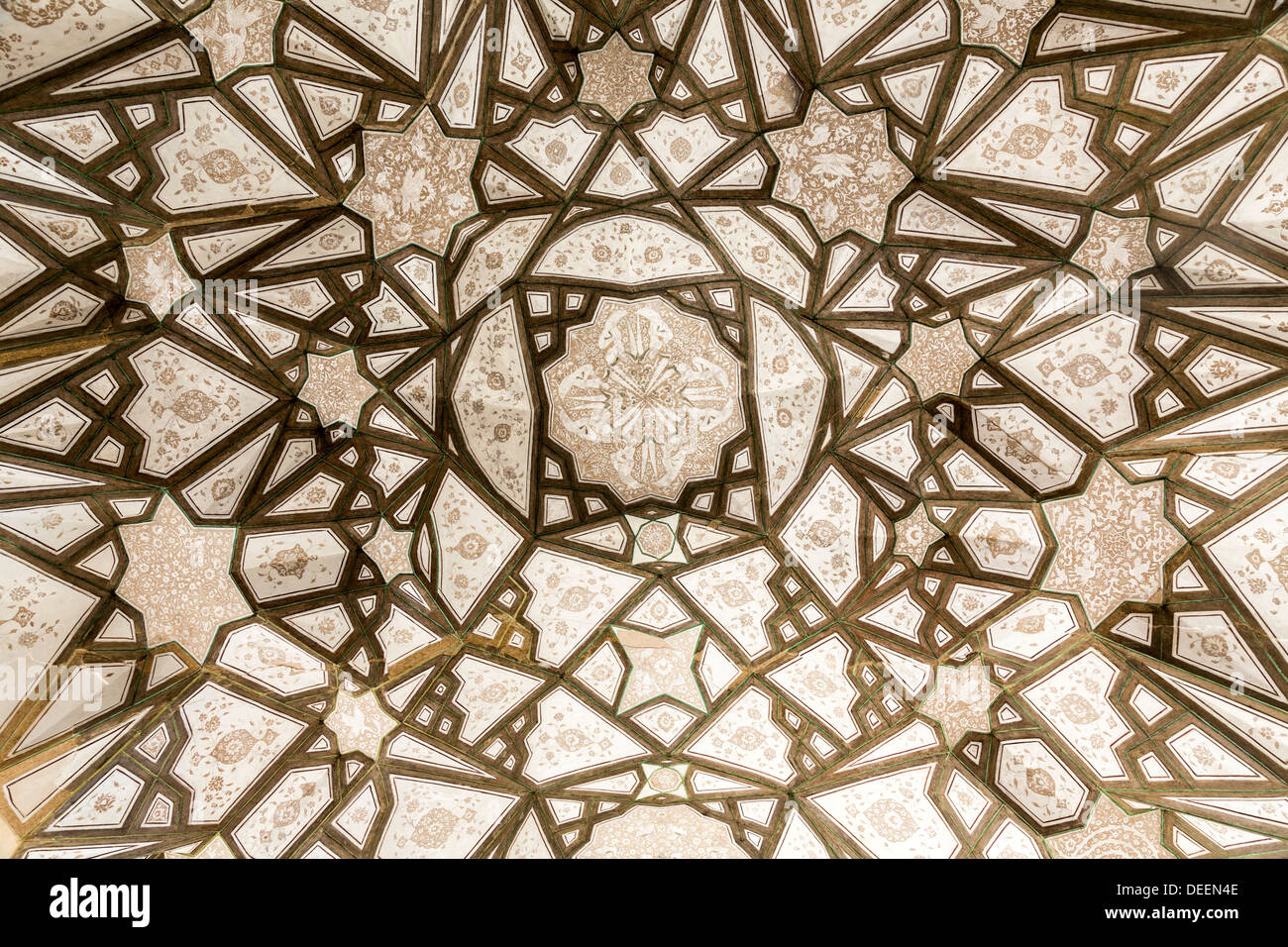 Wandmalereien in Safavid Haus, Nayin, iran Stockfoto