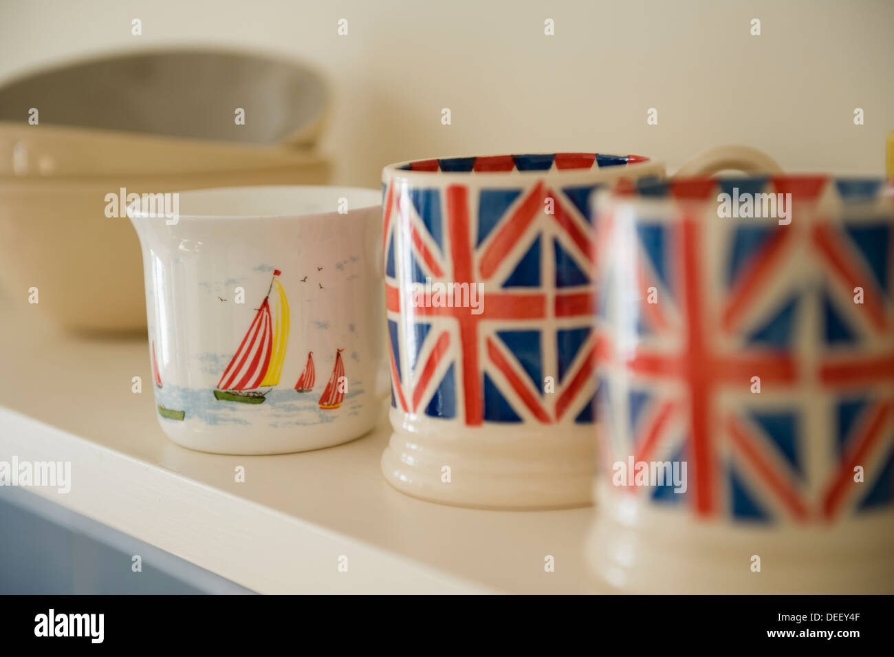 Union Jack-Tassen von Emma Bridgewater Stockfoto