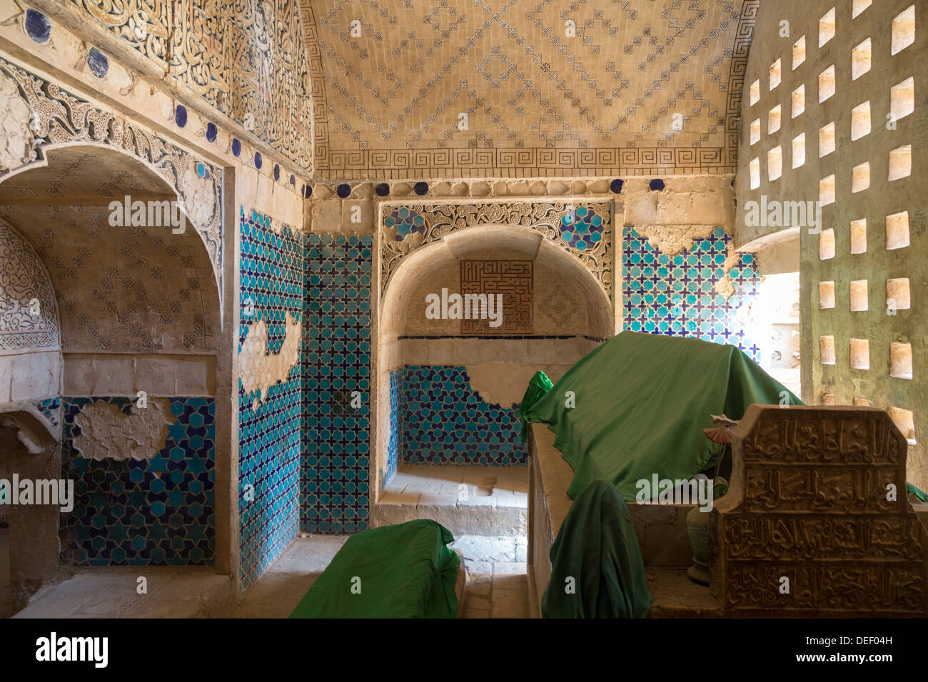 Grab des Sufi-Heiligen, Pir-i Bakran Schrein, Linjan, Isfahan, Iran Stockfoto