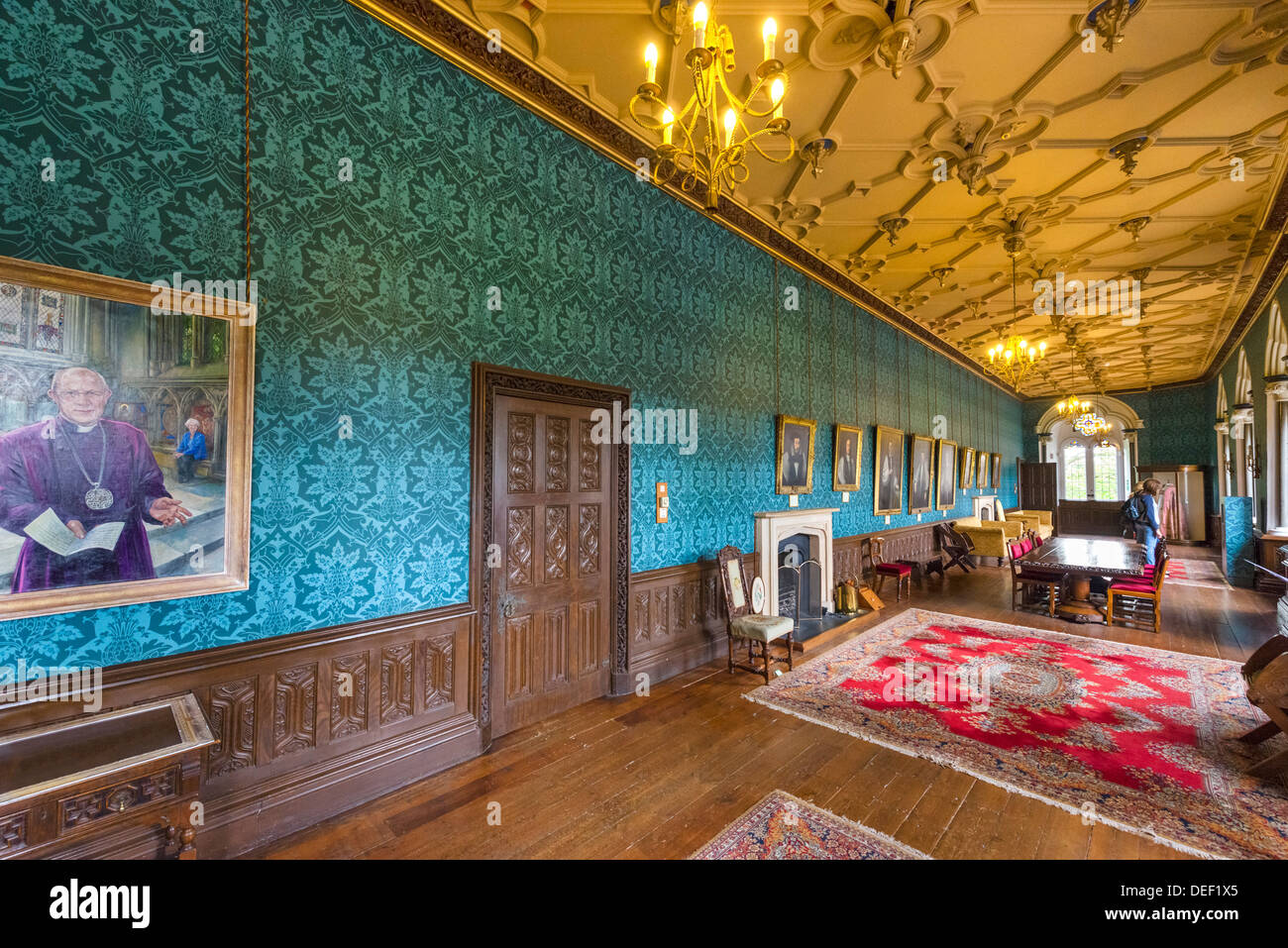 Innere des Bischöflichen Palast, Wells, Somerset, England, UK Stockfoto