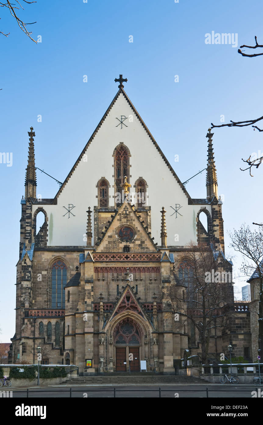 Thomaskirche in Leipzig, Sachsen, Deutschland Stockfoto