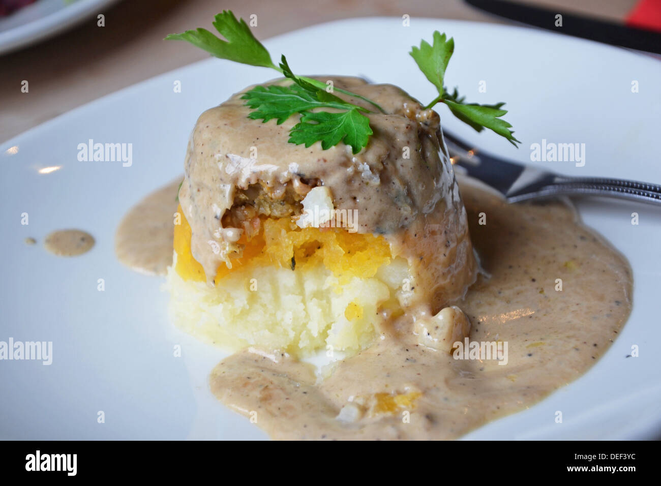 Vegetarischen haggis Stockfoto