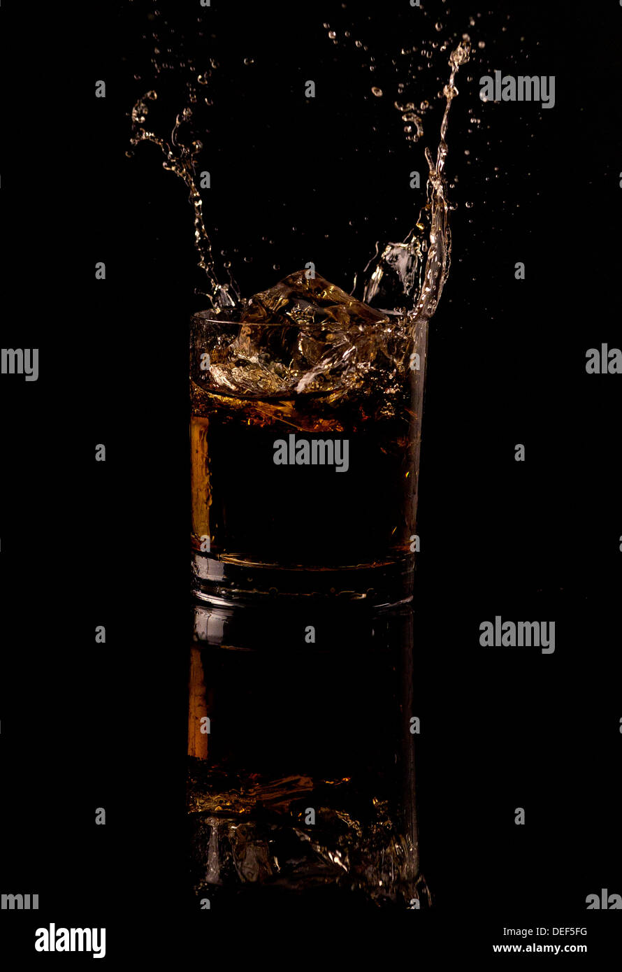 Whisky-splash Stockfoto