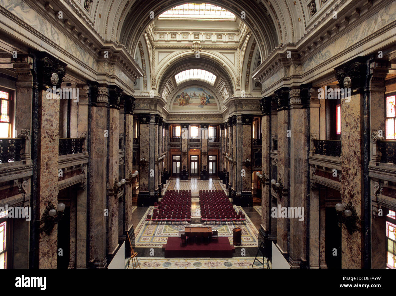 Hauptflur im Palacio Legislativo (Legislative Palast) in Montevideo-Uruguay-Südamerika Stockfoto