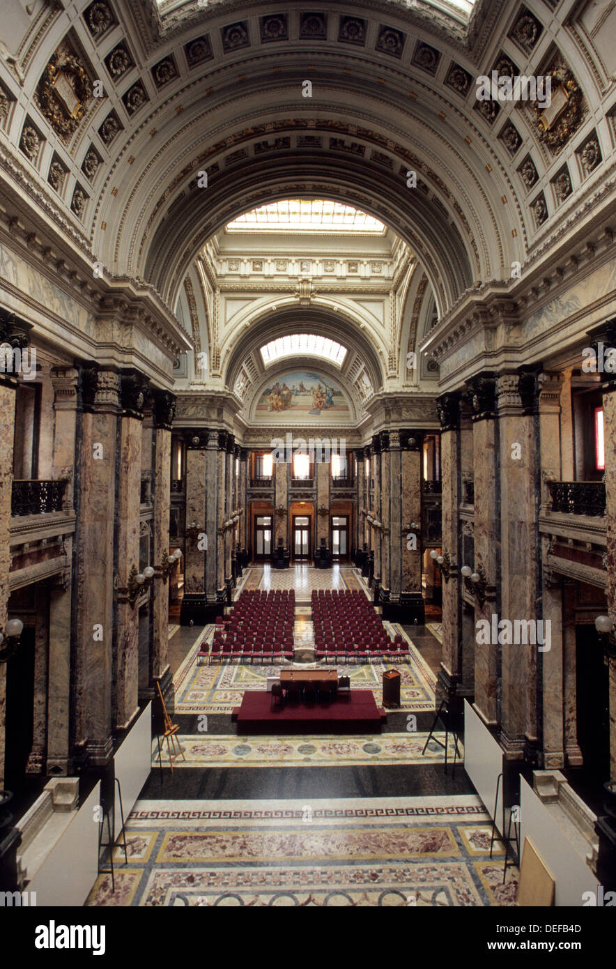 Hauptflur im Palacio Legislativo (Legislative Palast) in Montevideo-Uruguay-Südamerika Stockfoto
