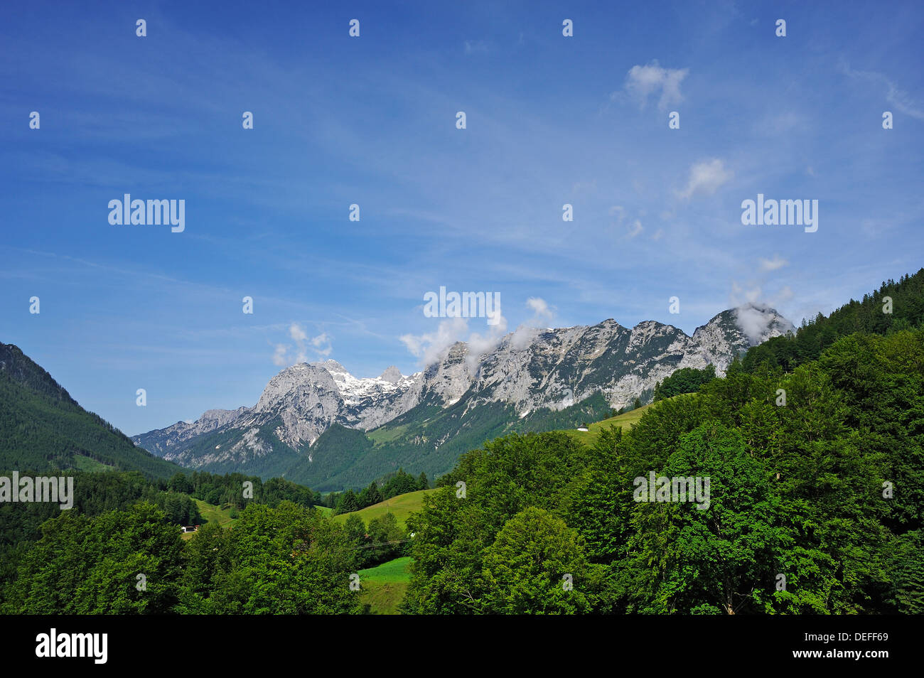 Reiteralpe Berg mit Berchtesgadener Land, Ramsau Bei Berchtesgaden, Berchtesgadener Land Bezirk Oberbayern Stockfoto