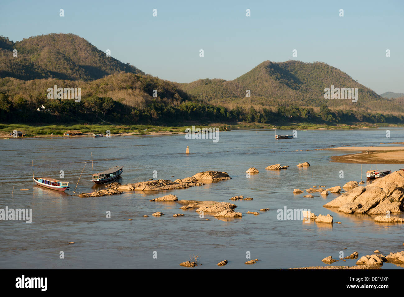 Mekong-Fluss, Luang Prabang, Laos, Indochina, Südostasien, Asien Stockfoto